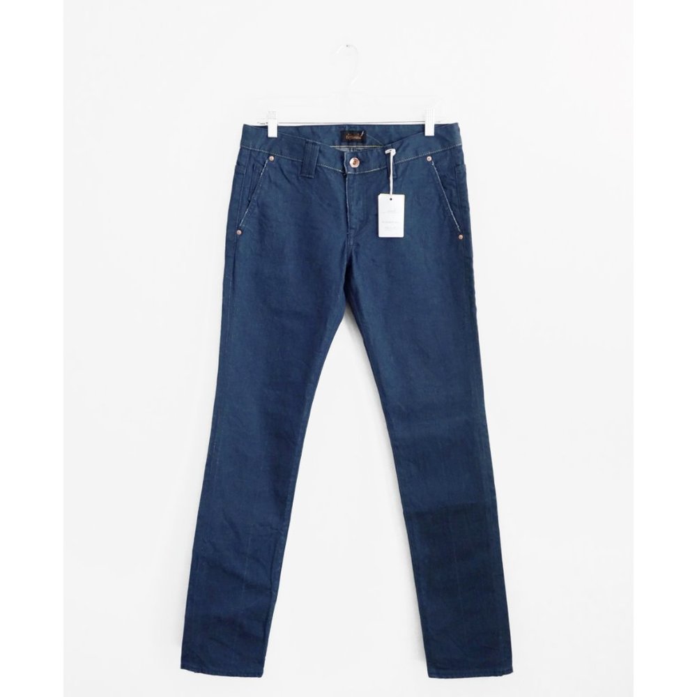 Chimala Smoky Blue Denim Low Rise Slim Stretch Trouser Jeans sz 28 NWT